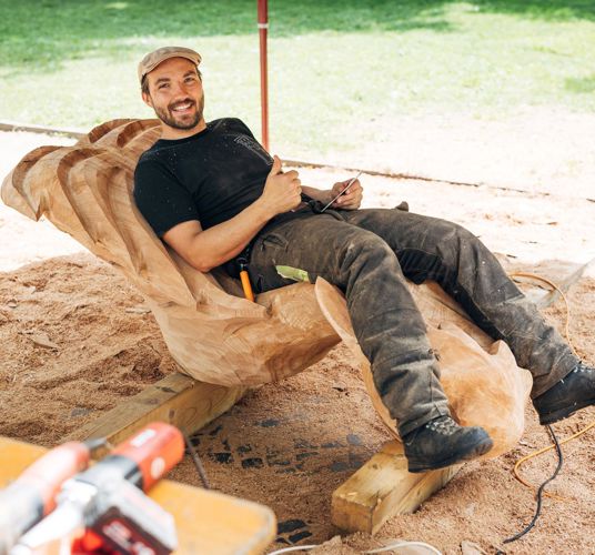 A wood carver